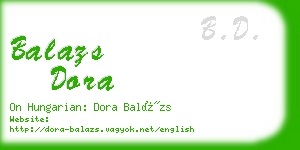 balazs dora business card